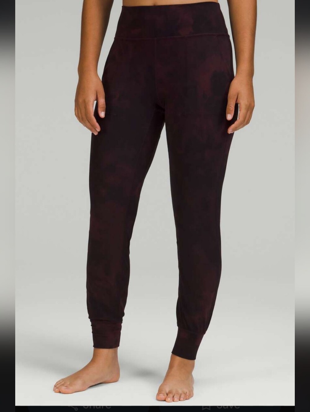 Lululemon Align High-Rise Joggers Sz 10 Diamond Dye Cassis Black Print